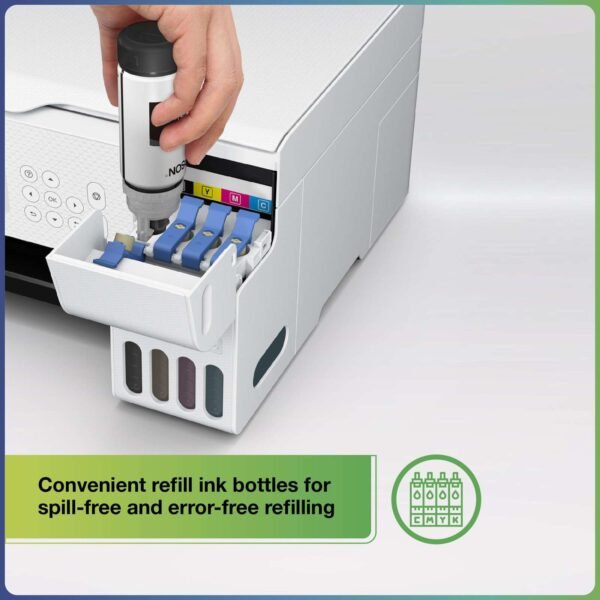 Epson Eco L3266 Multi-function WiFi Color Ink Tank Printer with Micro Piezo Heat Free Technology (4 Ink Bottles Included)